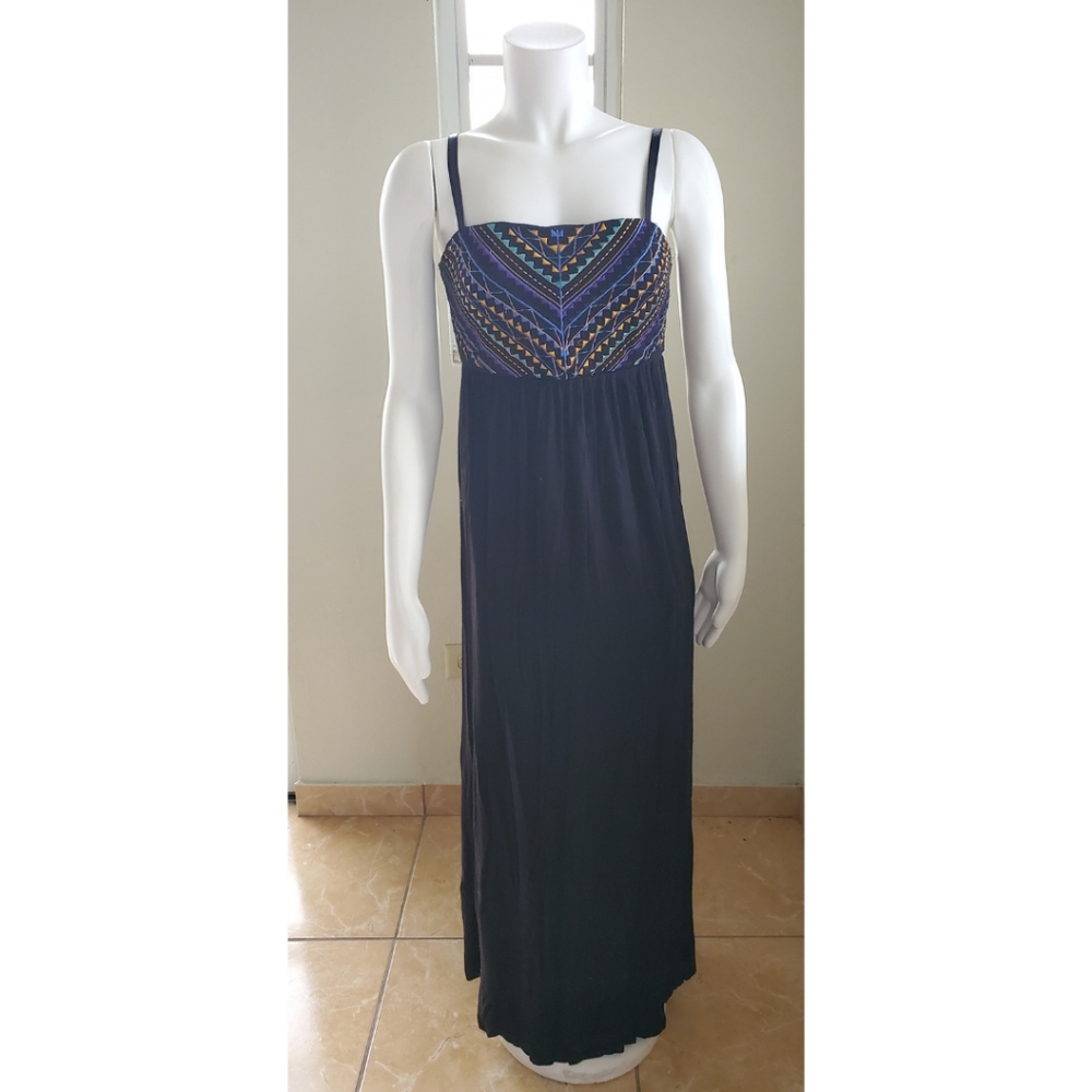 Black Tribal Maxi Dress